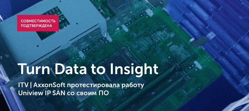 Компания ITV | AxxonSoft протестировала работу сетевых хранилищ данных Uniview серии IP SAN с продуктами Интеллект и Axxon Next.